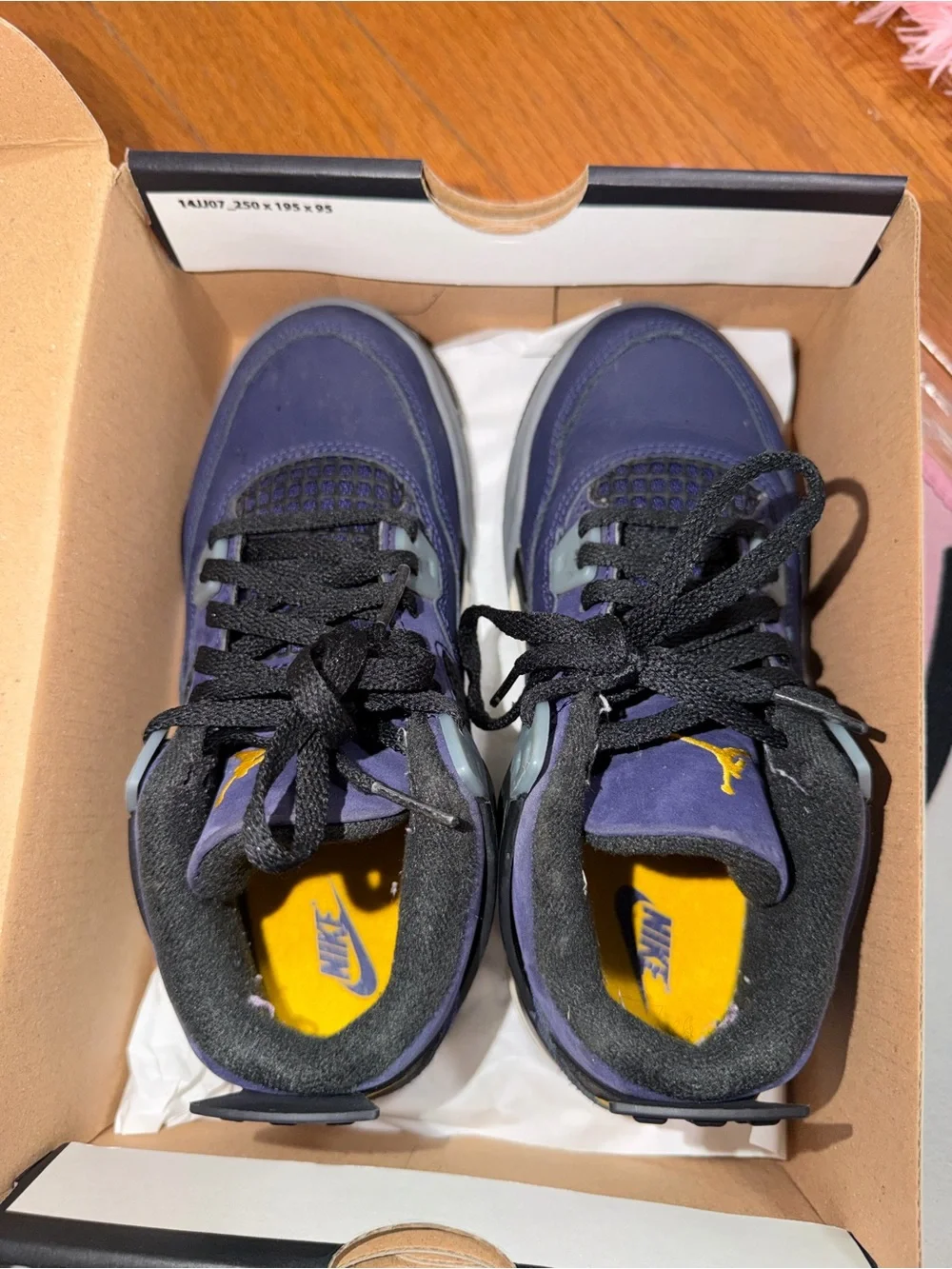 Jordan kids purple and Gray Retro Basketball Sneakers